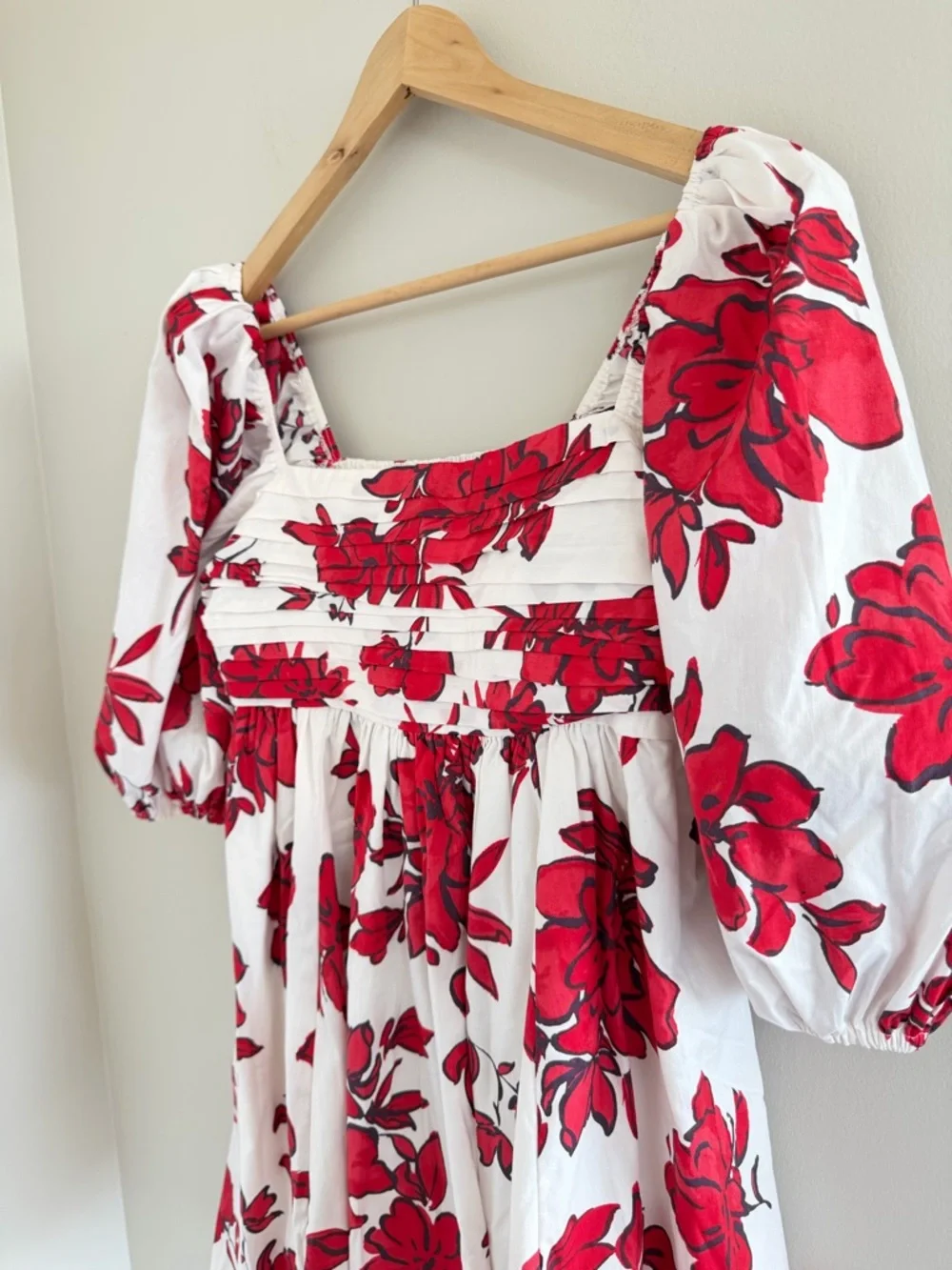 Abercrombie & Fitch Floral Mini Dress Puff Sleeve Cottagecore Babydoll Medium - Picture 4 of 8